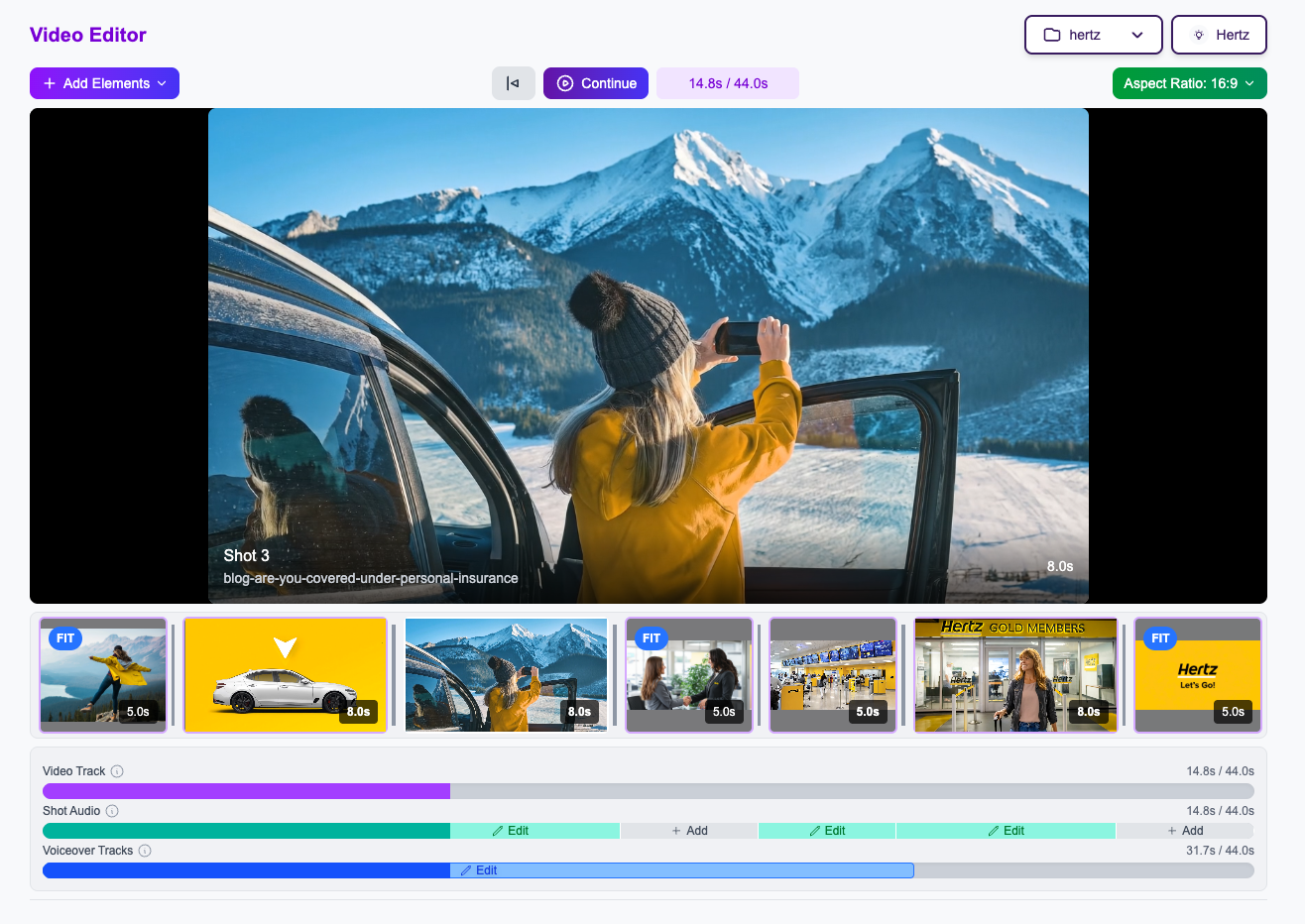 Full Video Editor Interface